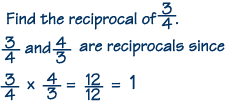 What is a reciprocal in math?