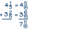 Write a mixed number as a sum