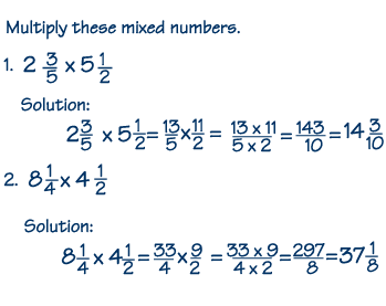 Myre struktur talent Fractions - Multiplying mixed numbers - Examples